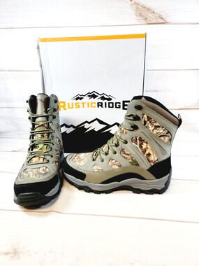 Rustic Ridge Hunting Boots Real Tree Camo size 11.5 M style 1742275 NEW